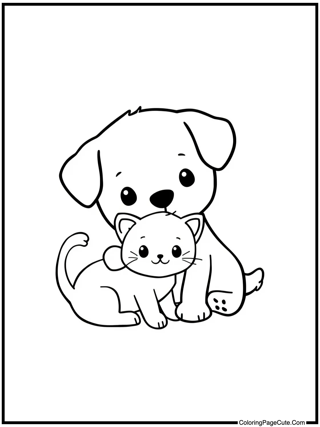 snuggling with kitten