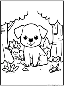 Cute Puppy Coloring Pages
