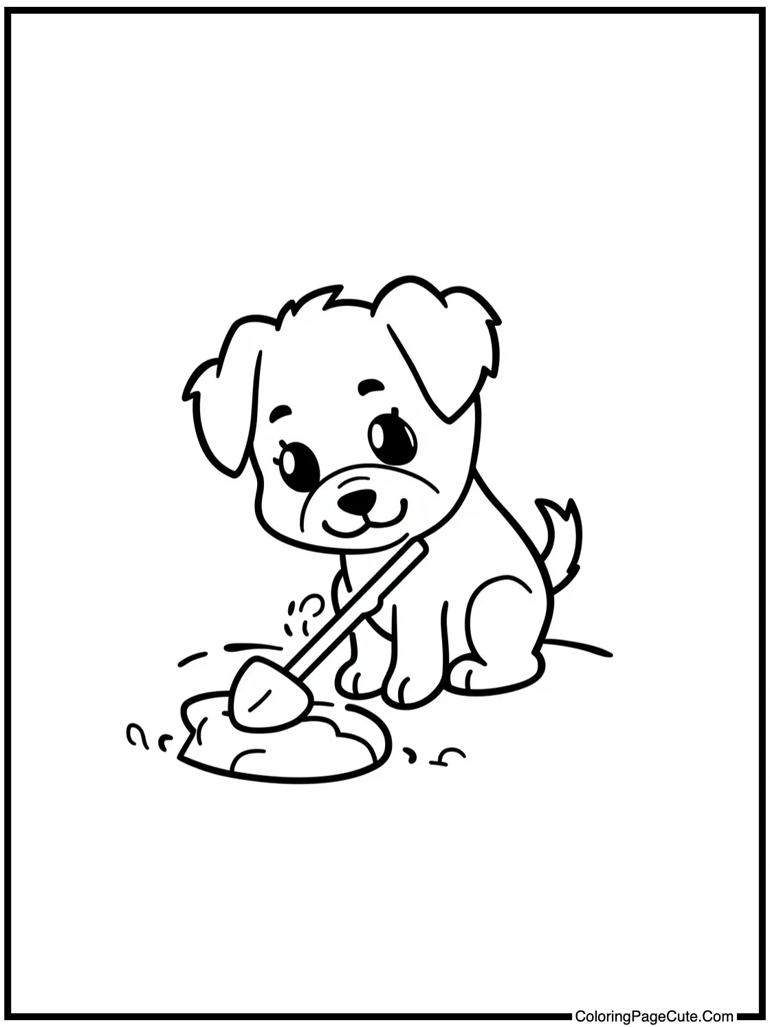 digging a small hole