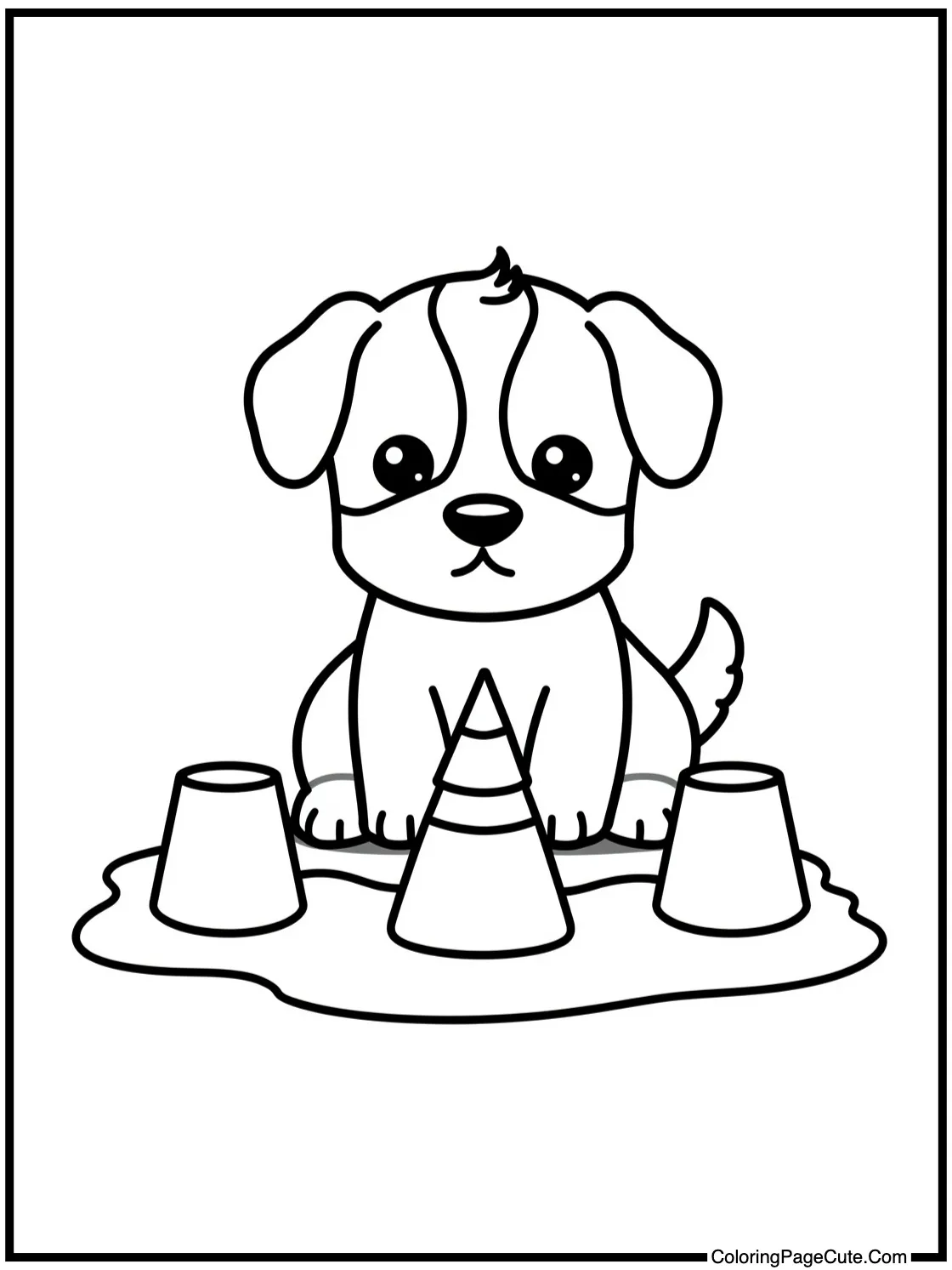 building a sandcastle