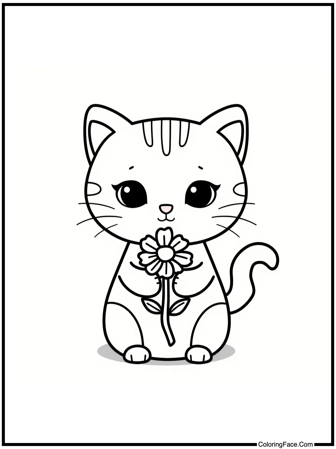 holding a pretty flower