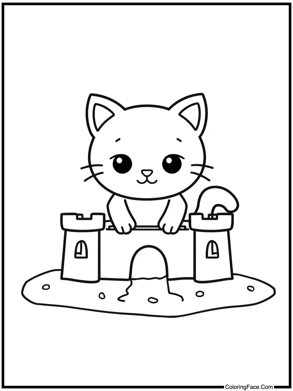 building a sandcastle