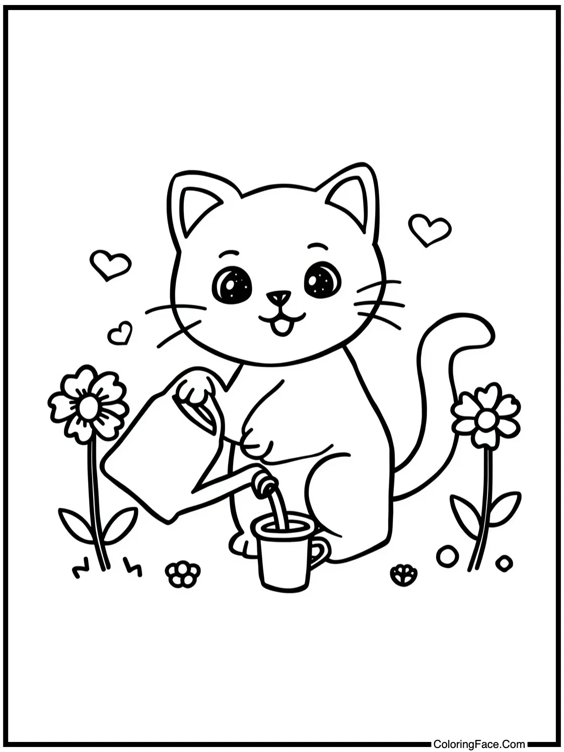 watering the flowers