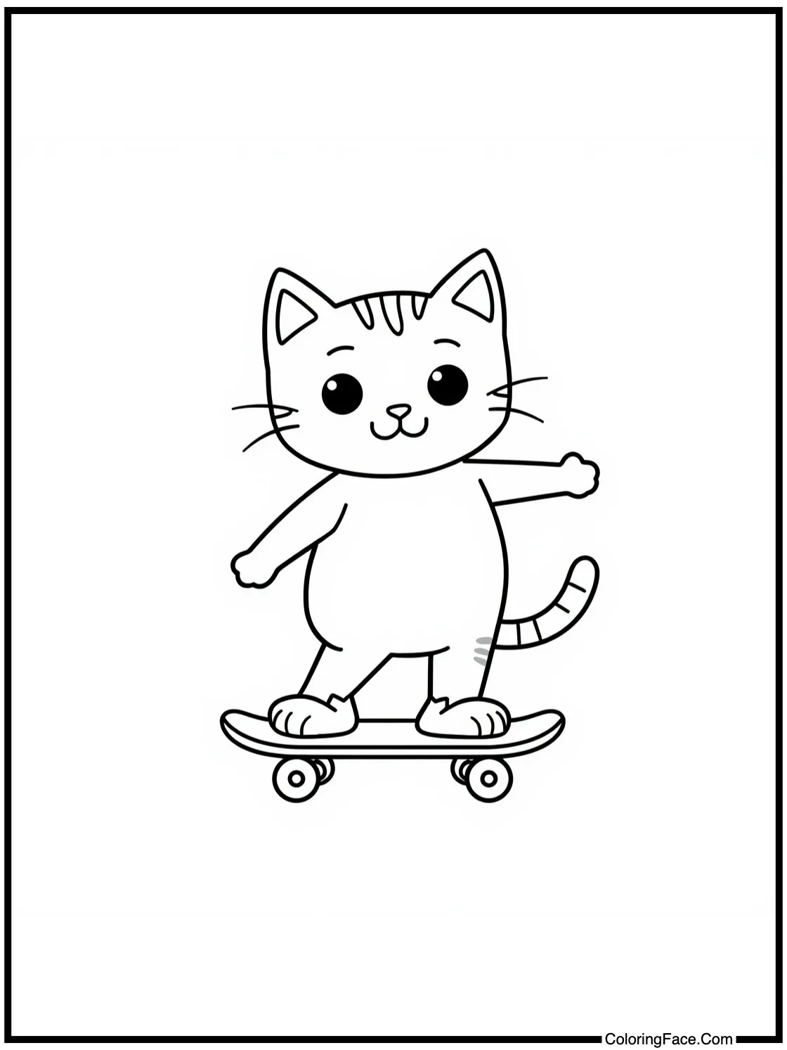 riding a skateboard
