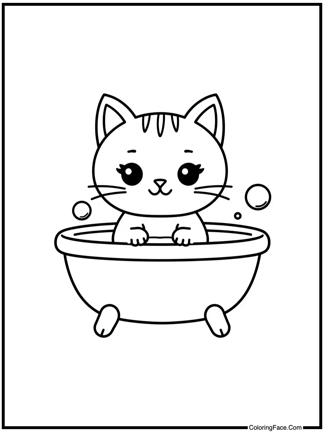 having a bubble bath