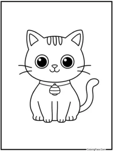 Cute cat coloring pages for kids
