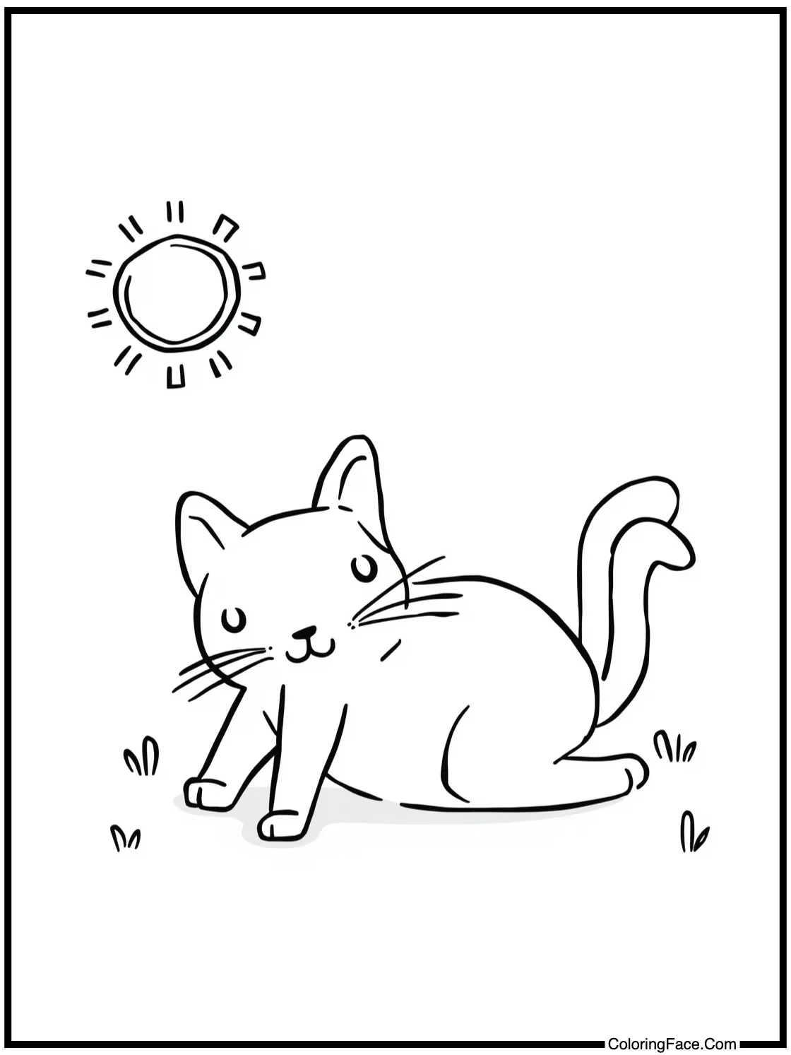 stretching in the sun