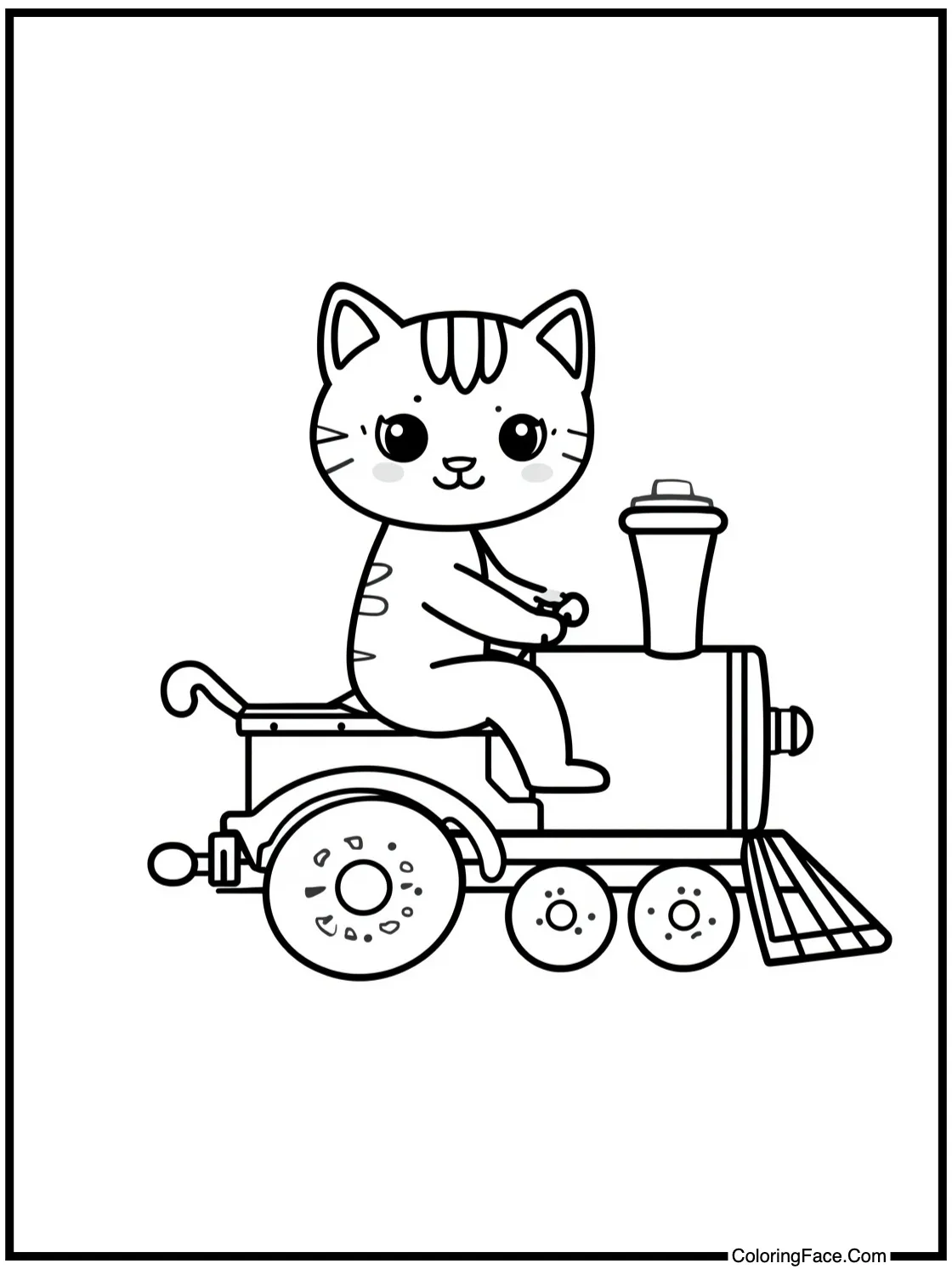 riding a small train