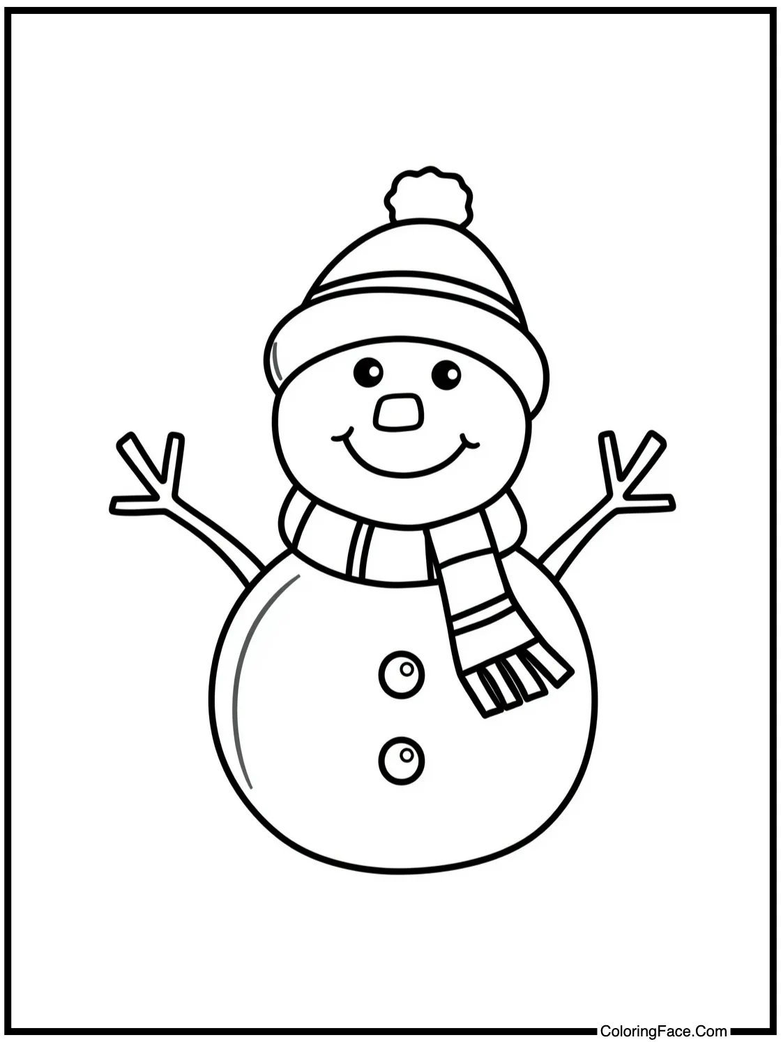 with a happy snowman