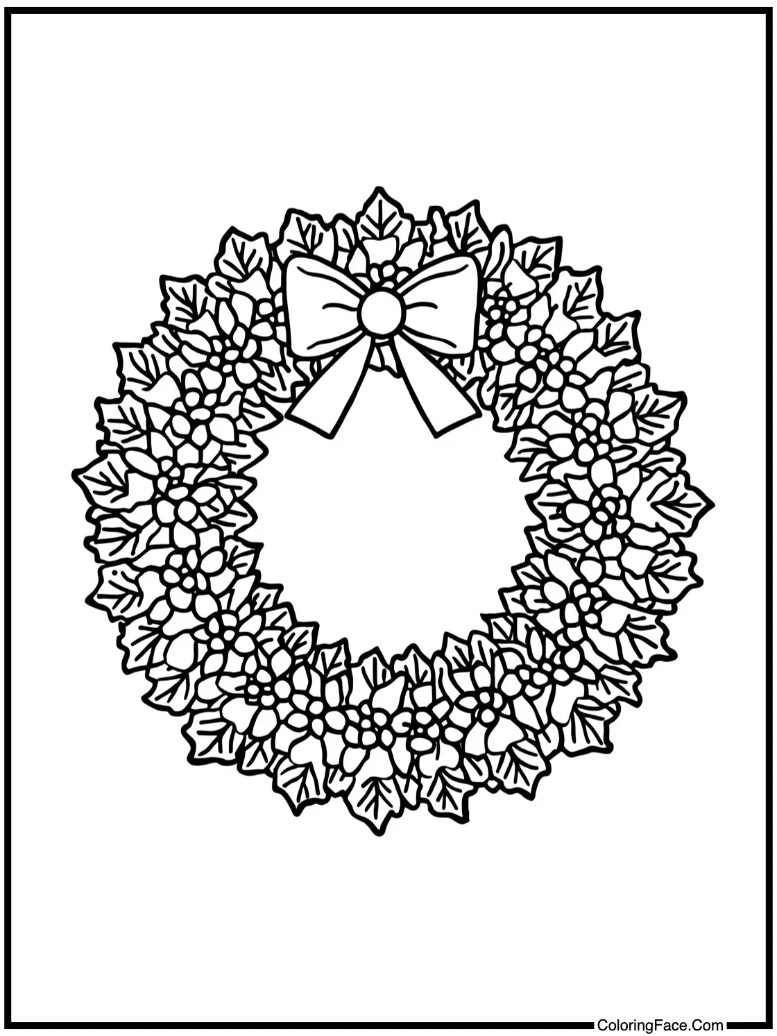 of a festive wreath