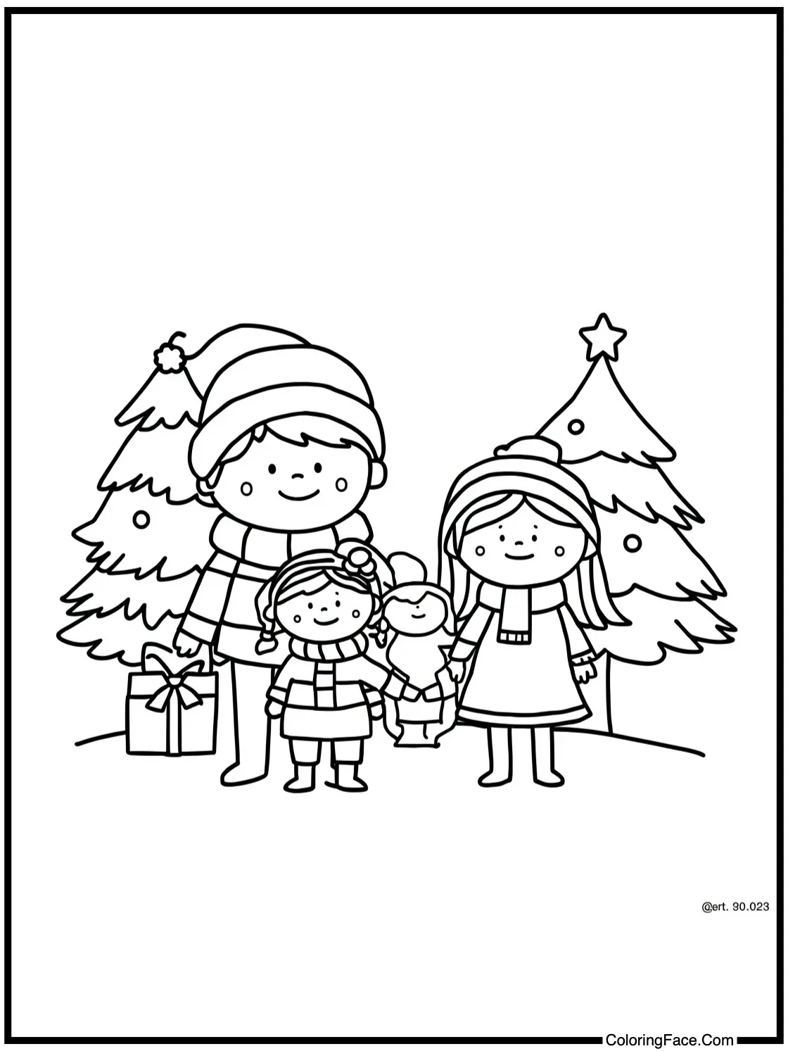 showing a happy family