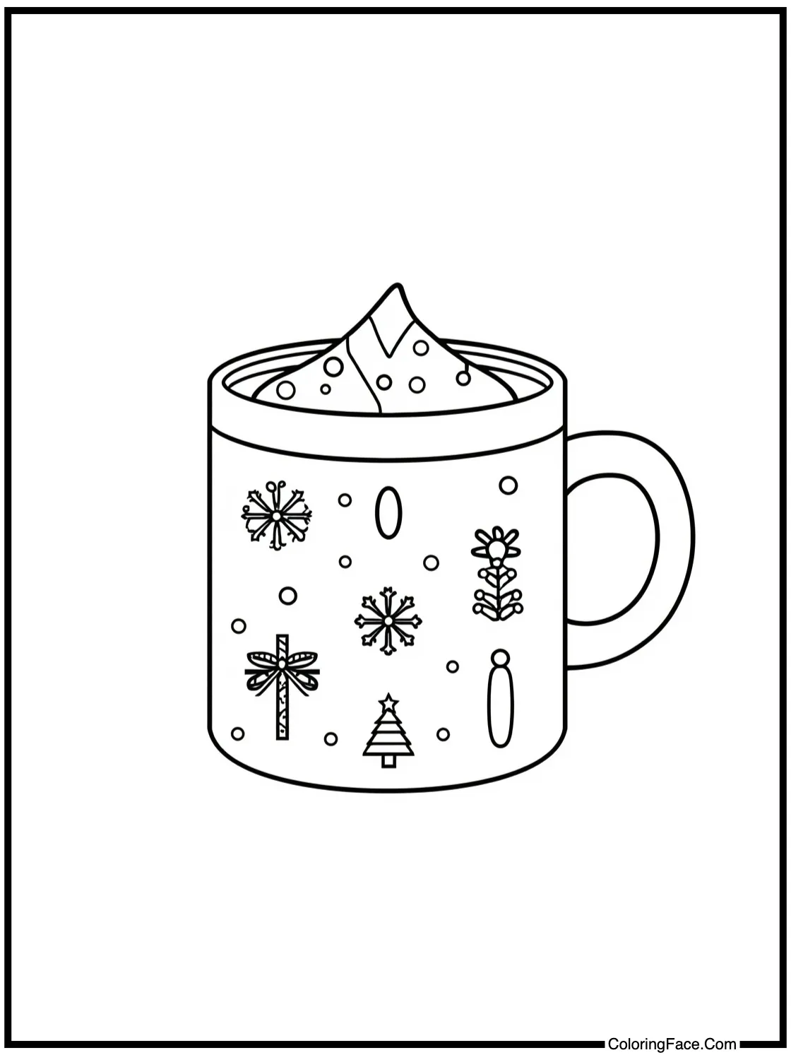 showing a festive mug