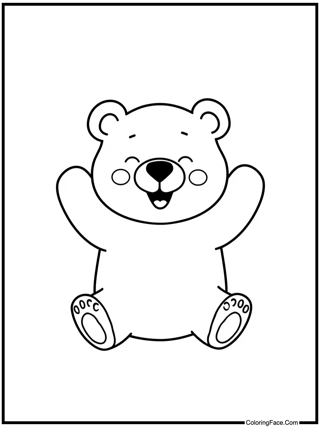 showing a joyful bear