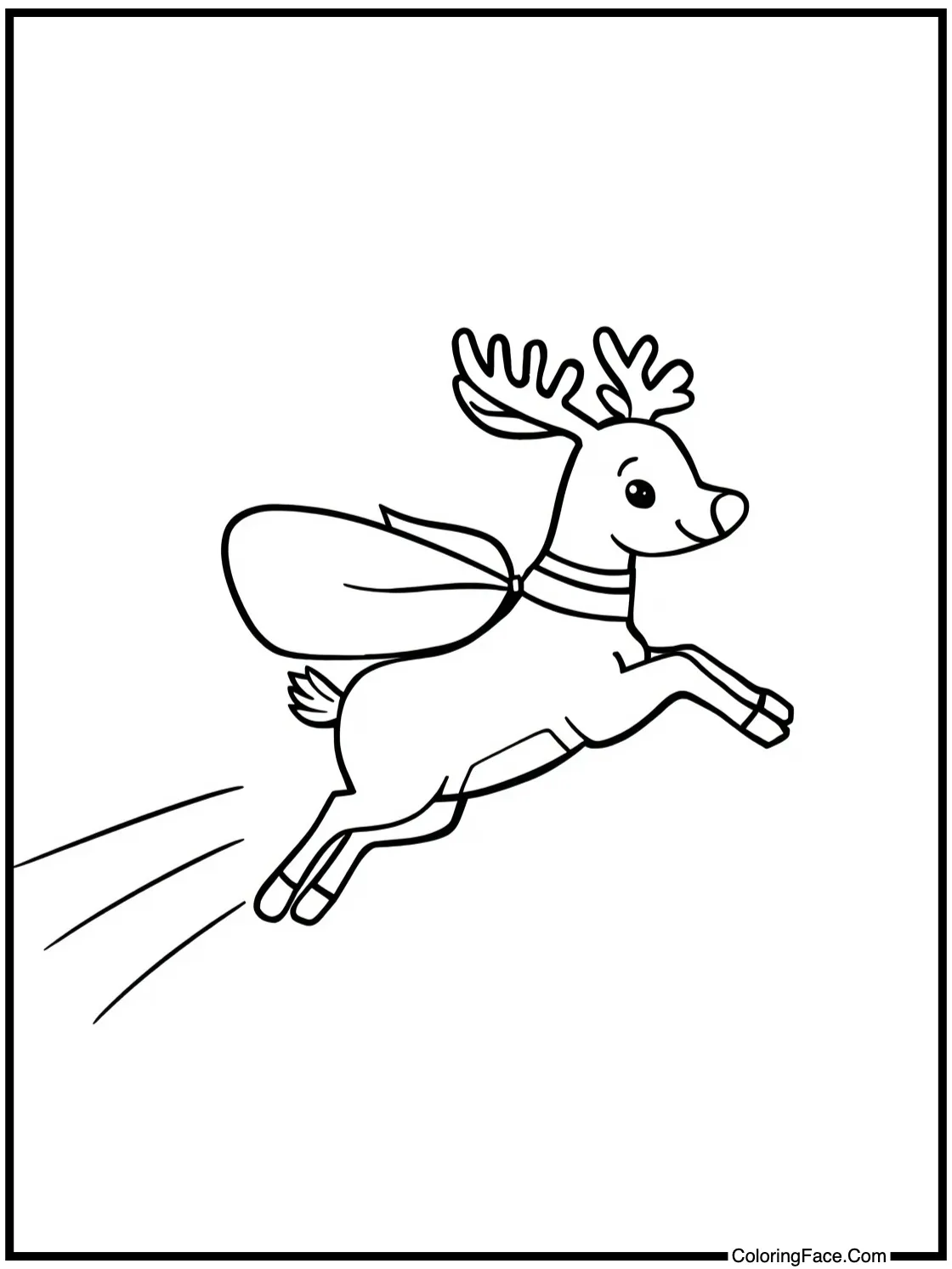 of a reindeer flying