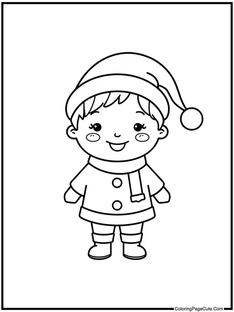 Cute coloring pages christmas