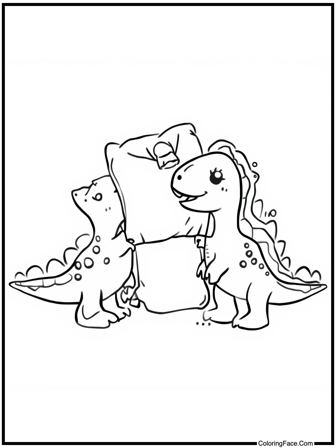 having a pillow fight