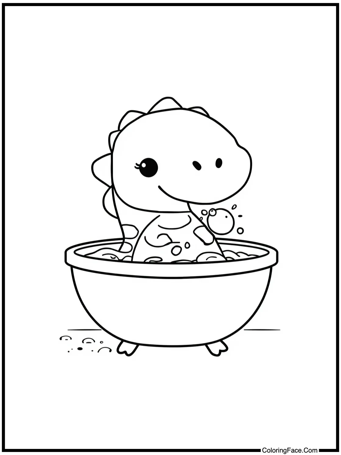 having a bubble bath