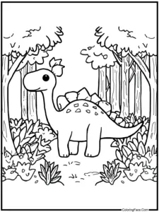 Cute dinosaur coloring pages