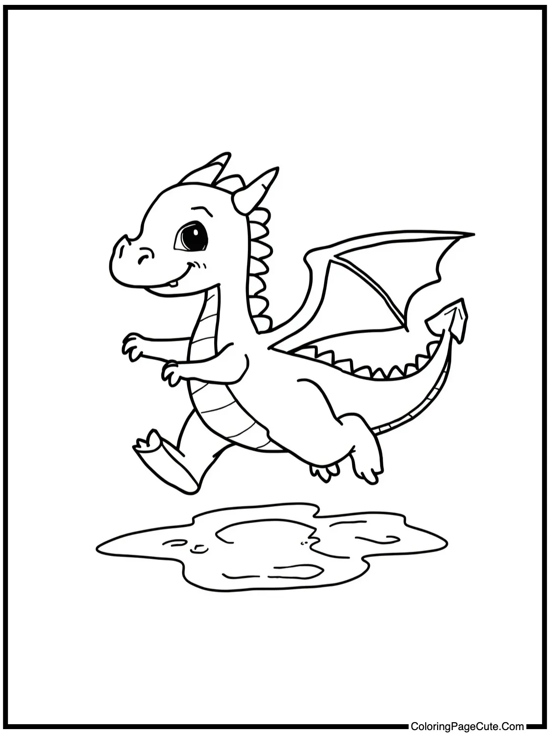 jumping over puddles