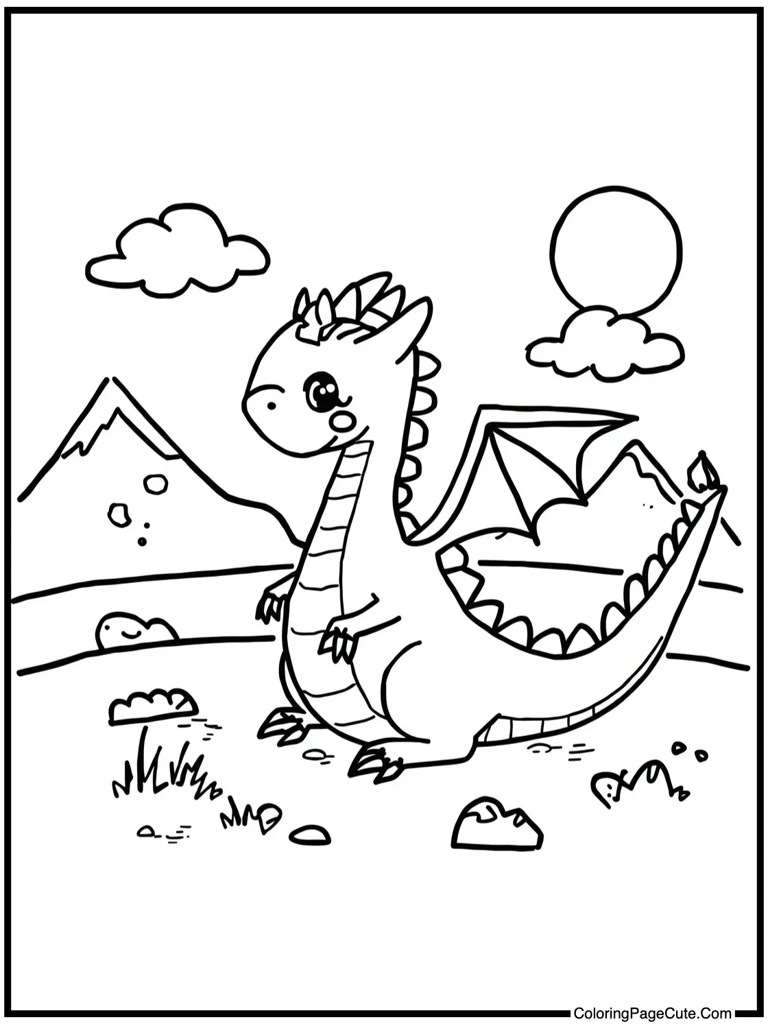 sketching a landscape