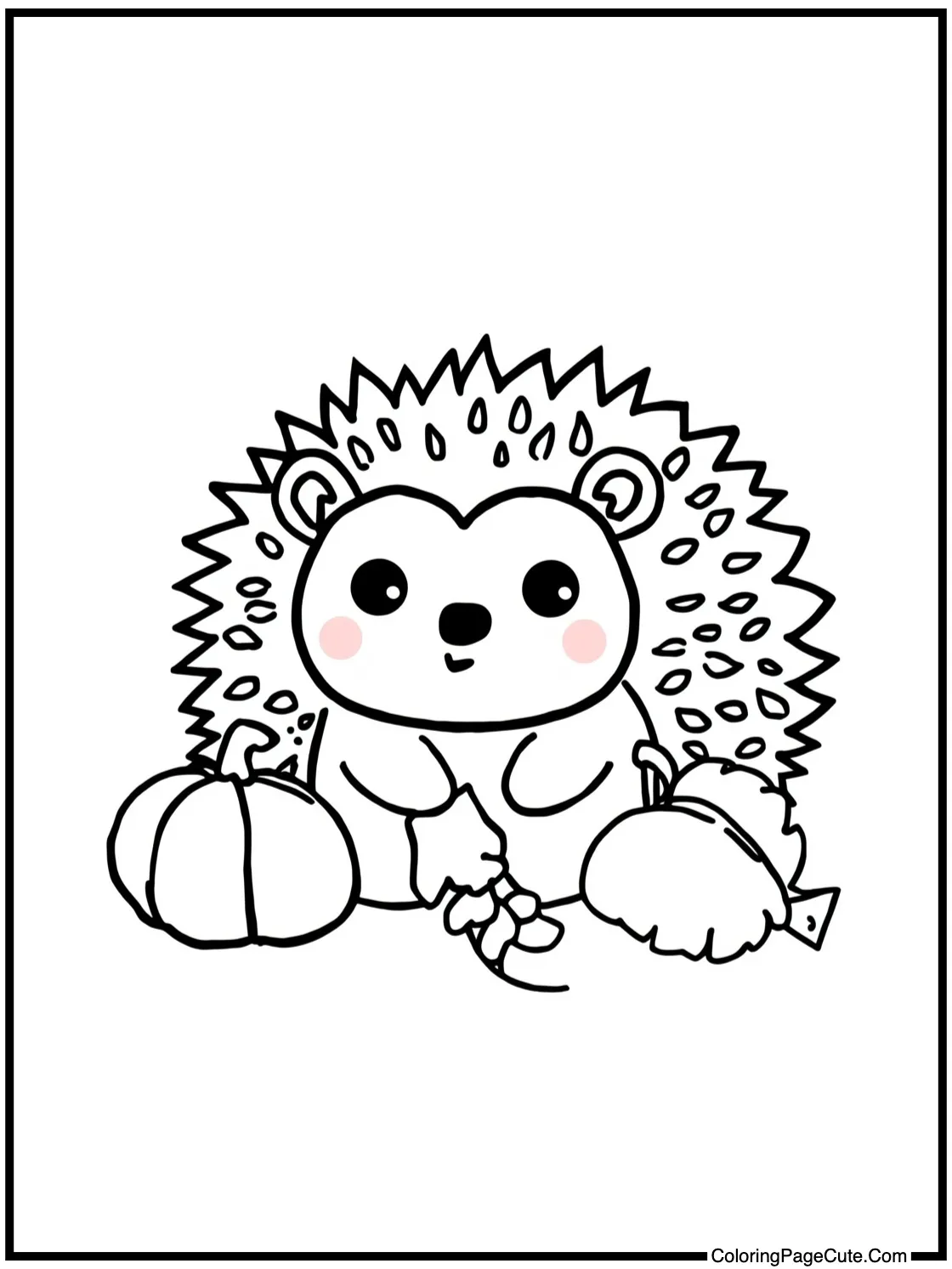 with a cute hedgehog