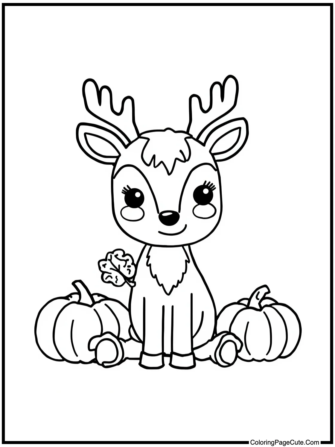 with a friendly deer