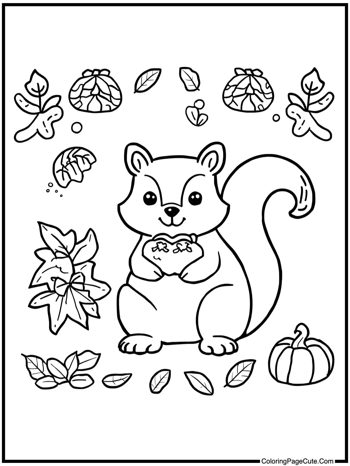 with friendly squirrels