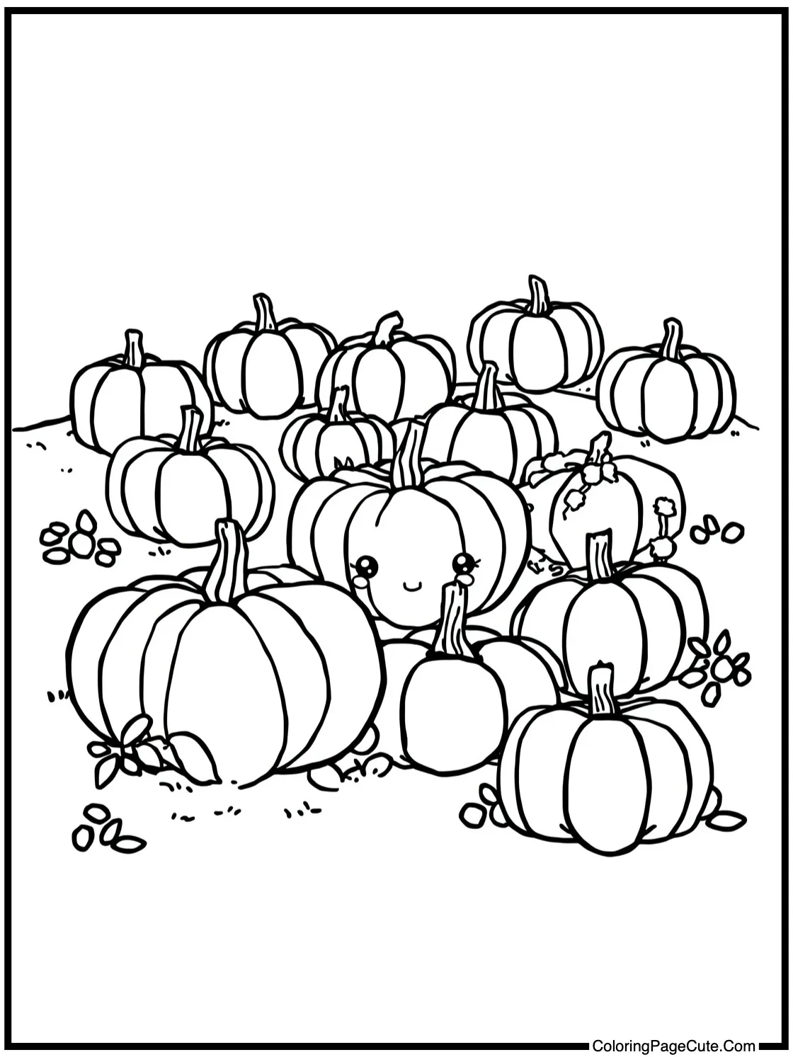 with a pumpkin patch