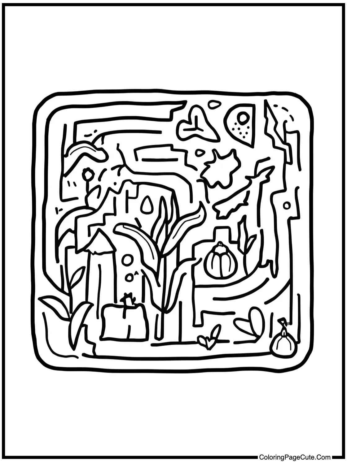 of a corn maze