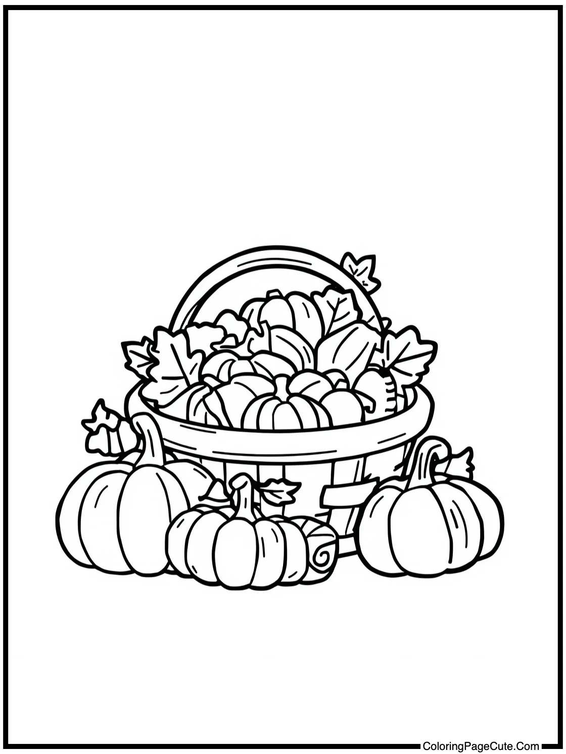 with harvest baskets