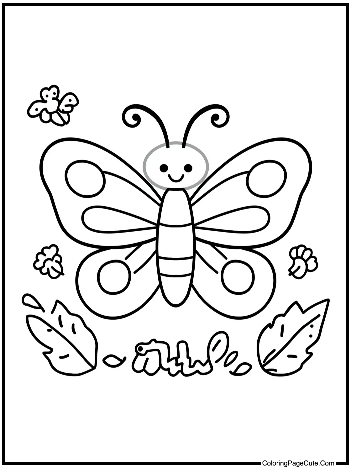 with a friendly butterfly