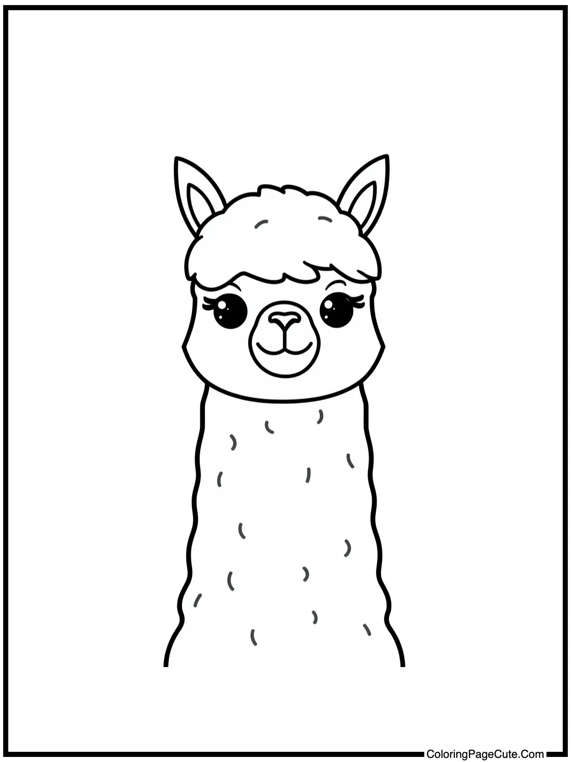 of a happy alpaca