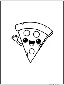 Cute food coloring pages