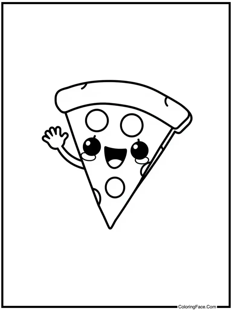 Cute food coloring pages