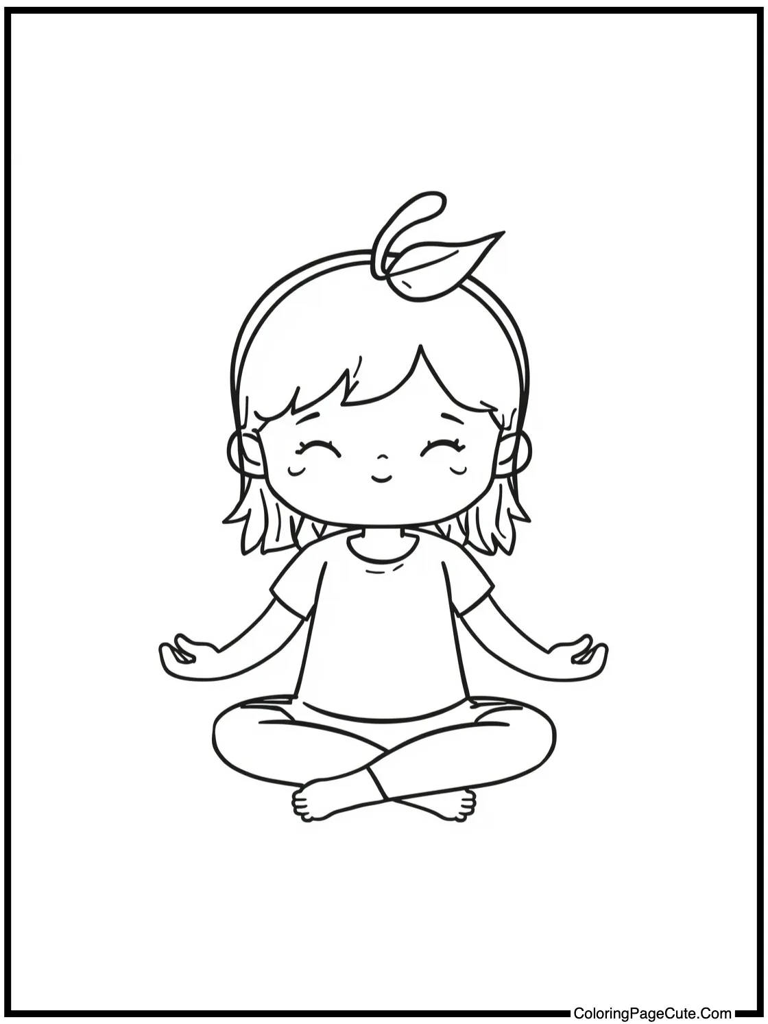 meditating calmly
