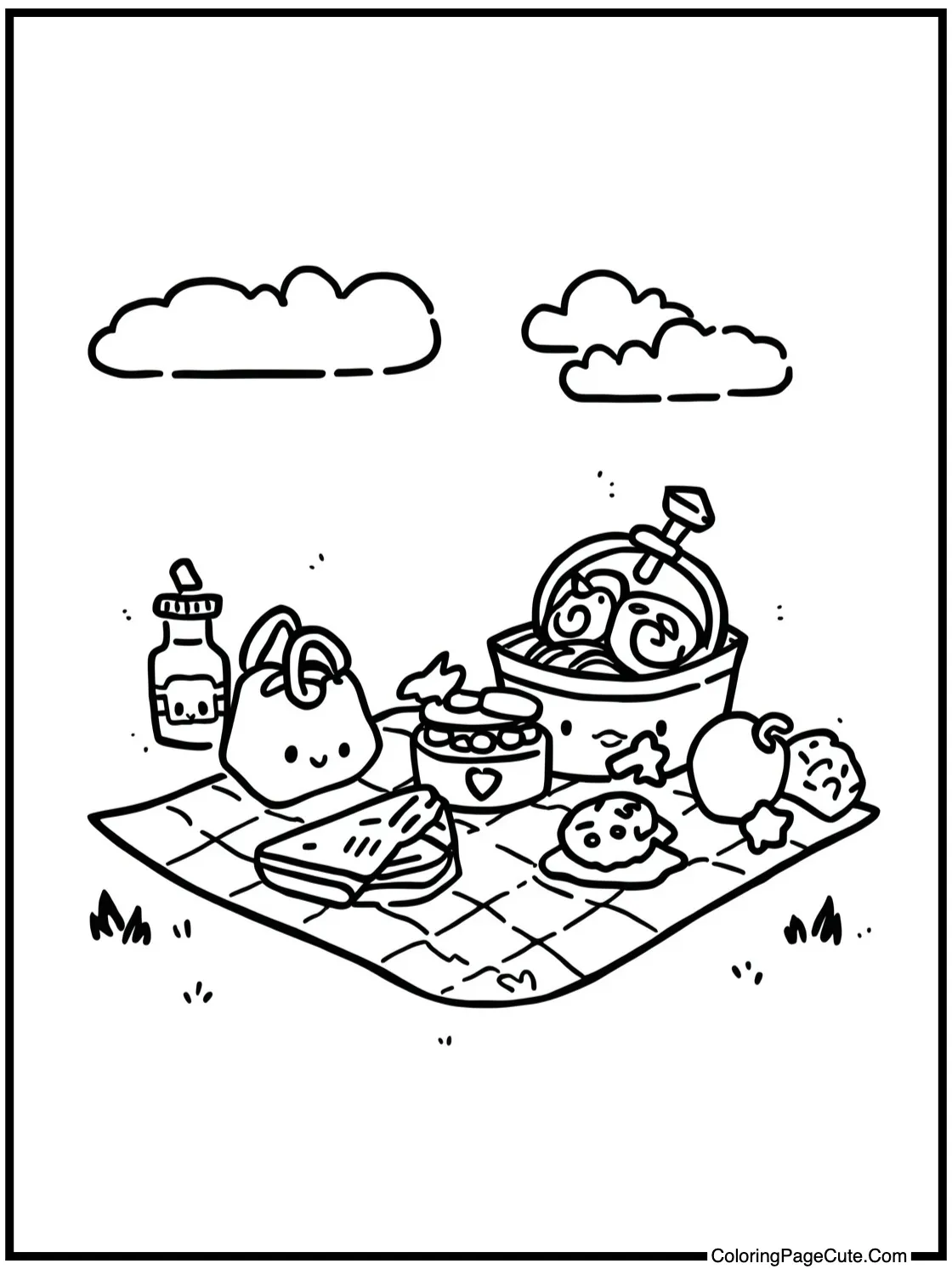 picnicking outside