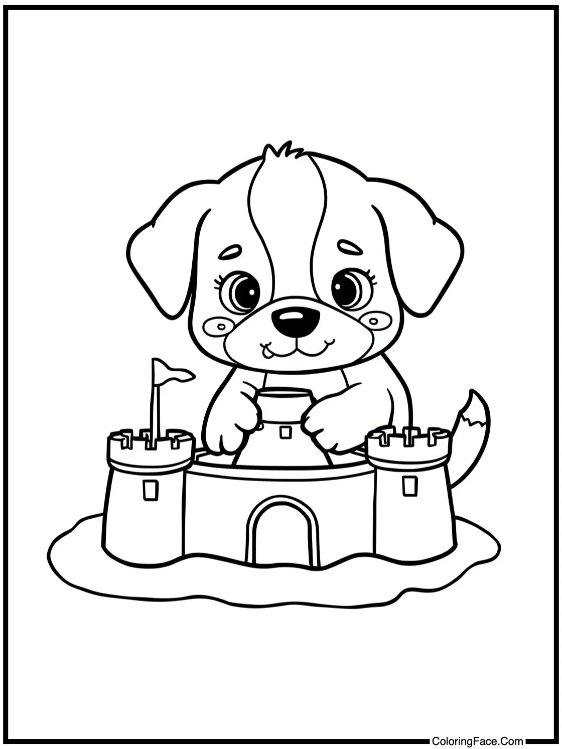 building a sandcastle