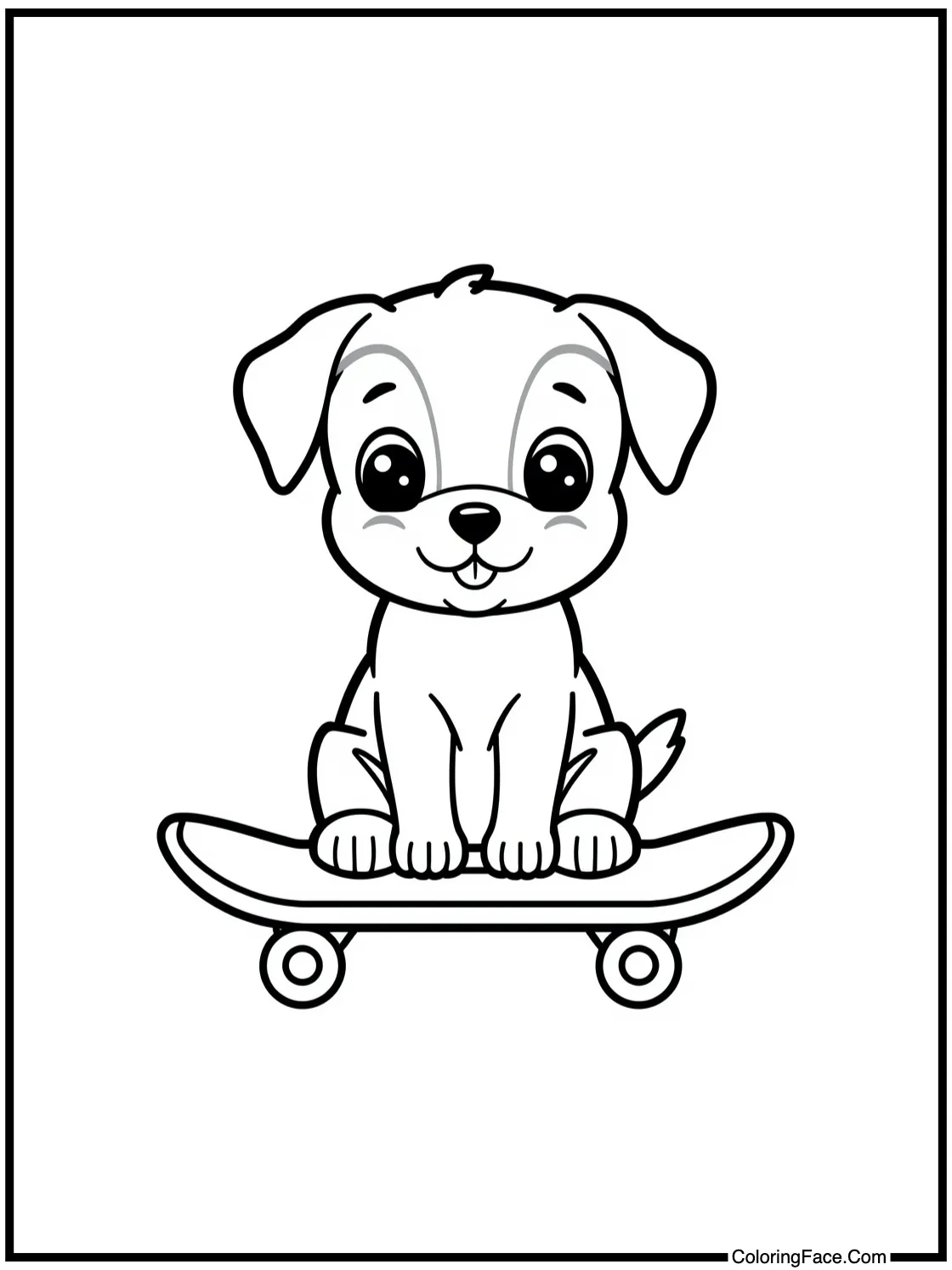 on a skateboard