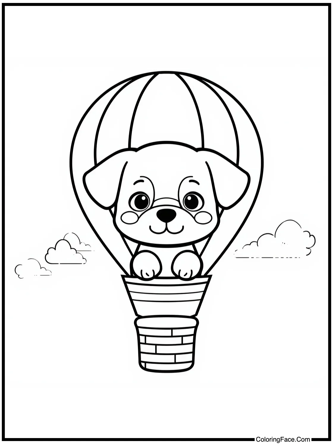 in a hot air balloon