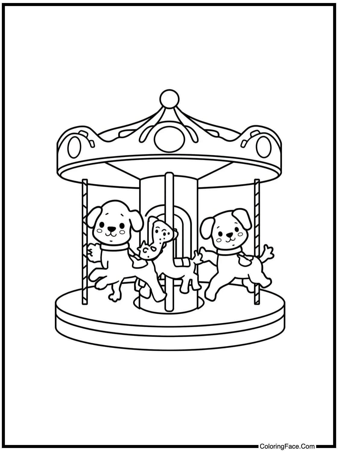 on a merry-go-round