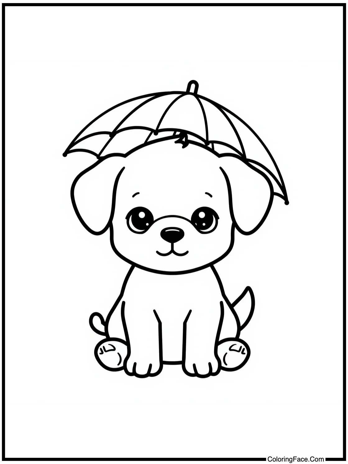 with a tiny umbrella