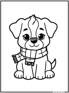 Cute puppy coloring pages