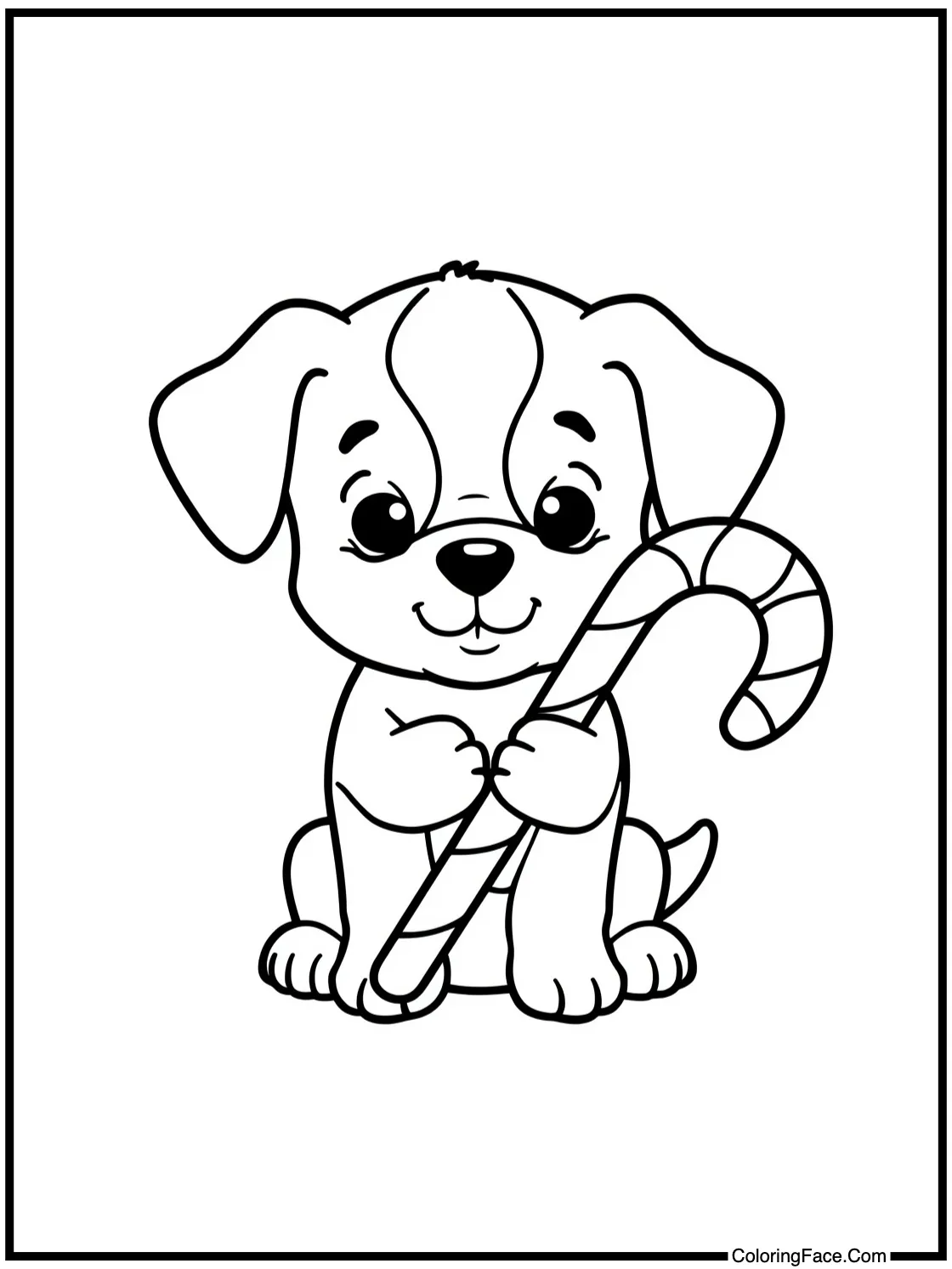 holding a candy cane