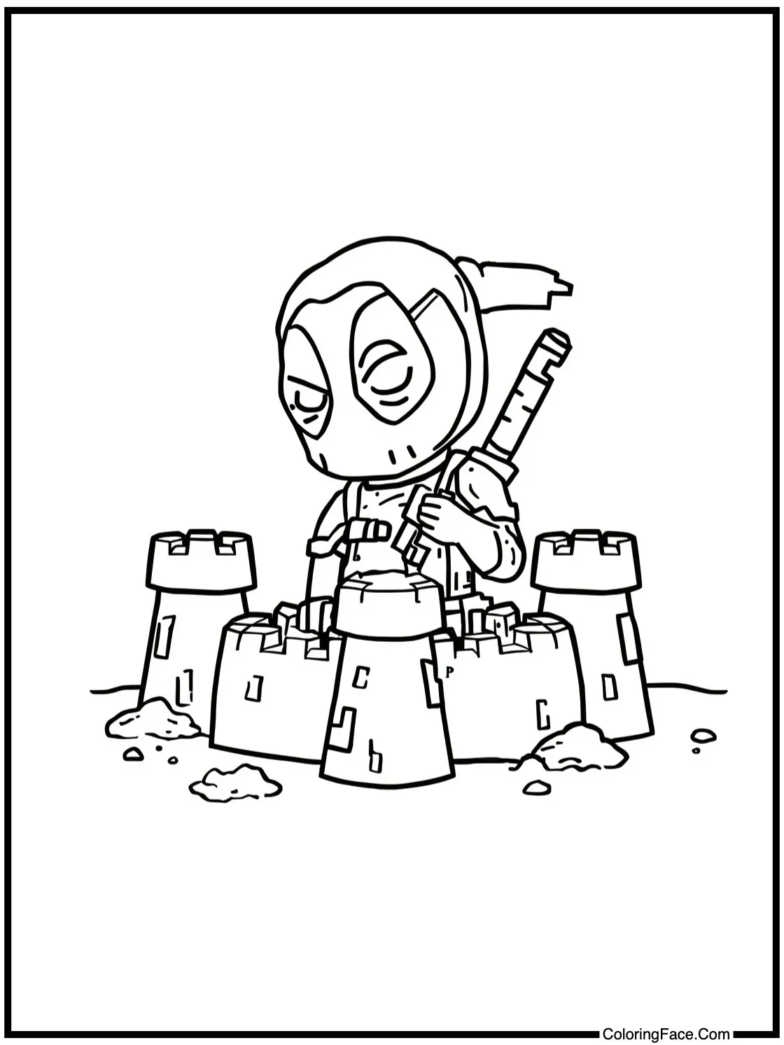 building a sandcastle