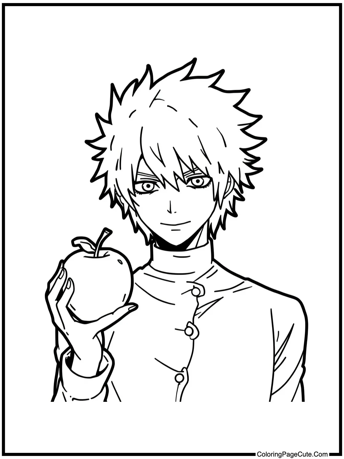 Ryuk holding apple