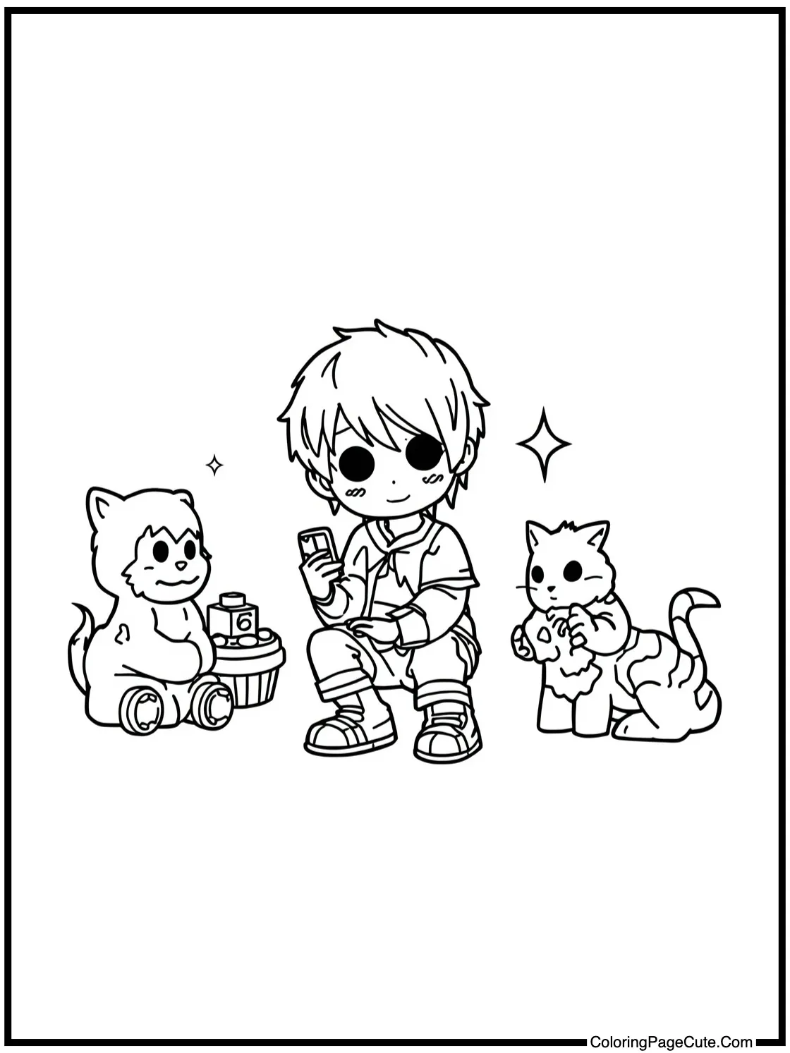 Near playing with toys