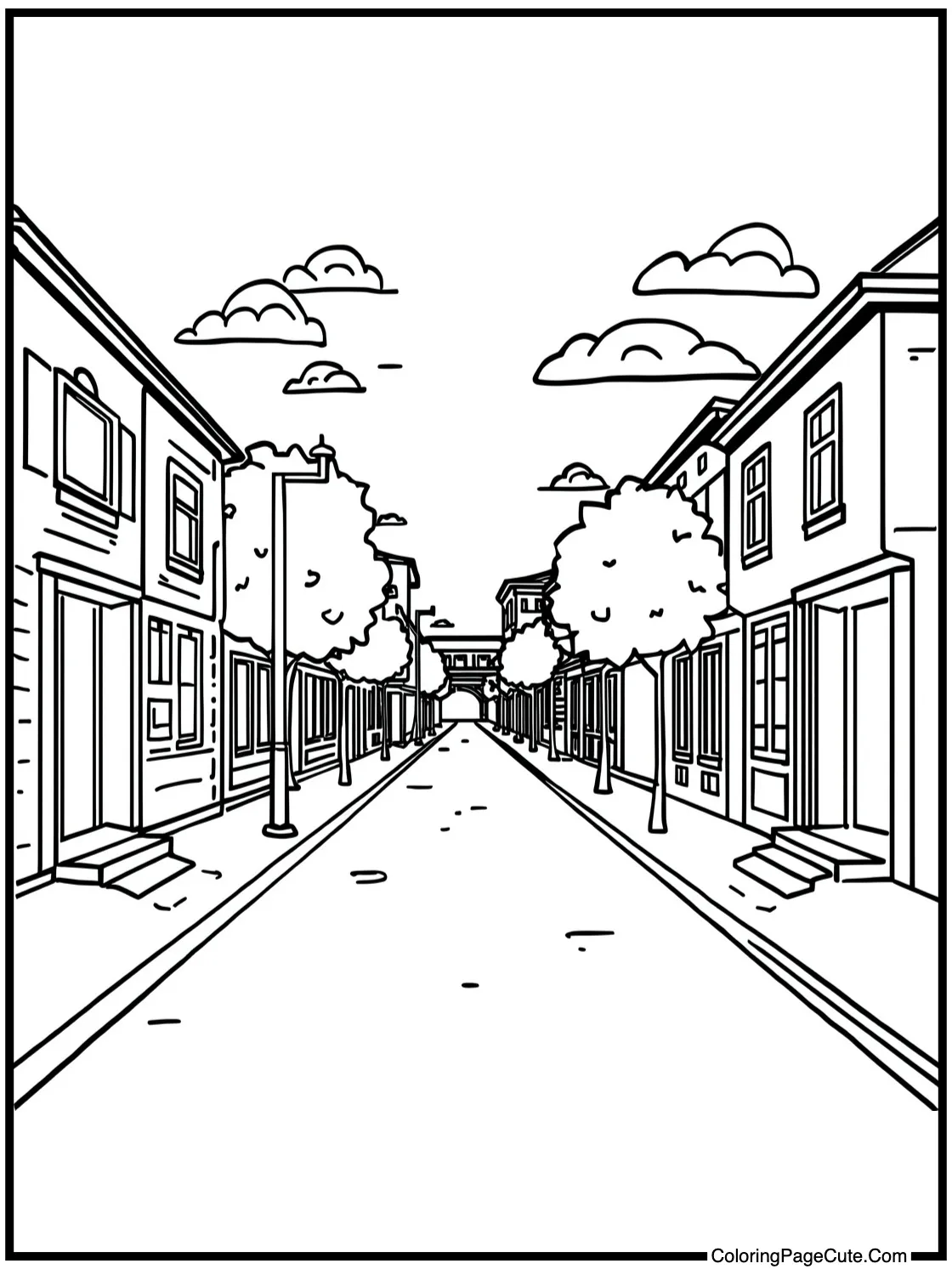 a tranquil street view