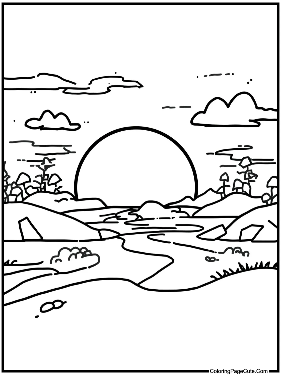 of a beautiful sunset