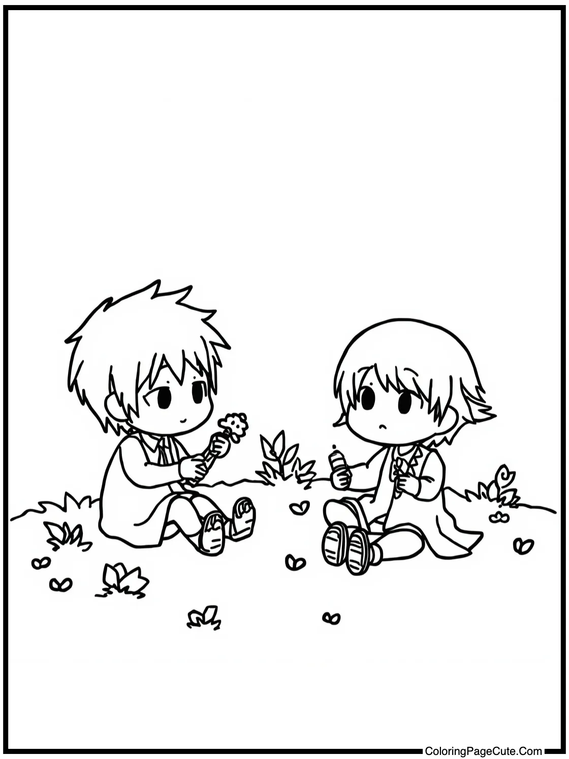 characters enjoying nature