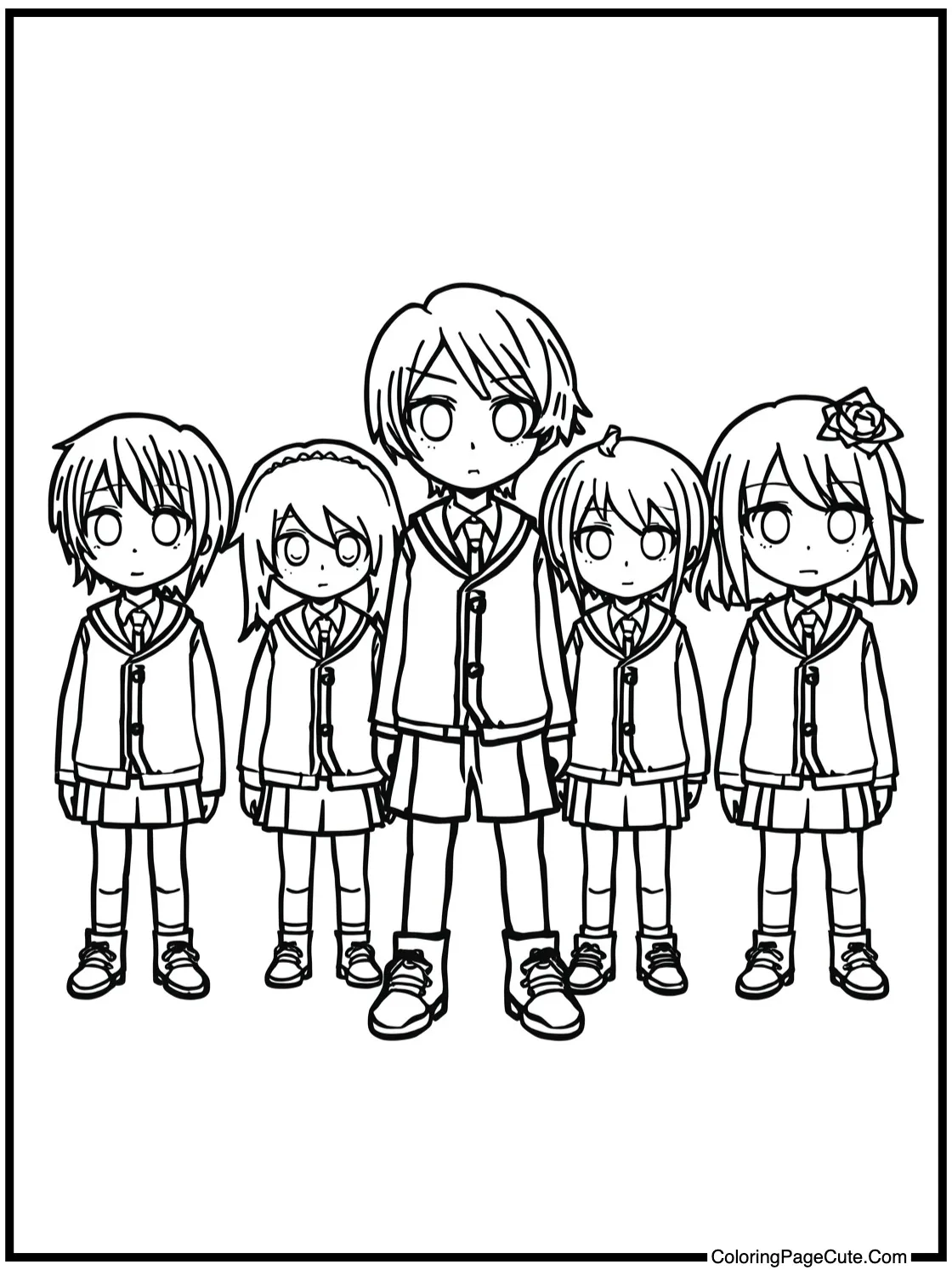 characters in school uniforms